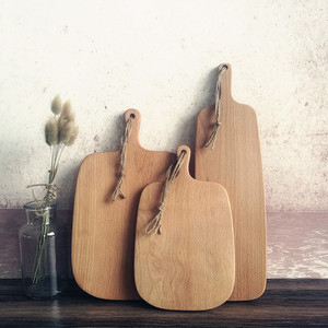 初木原品 榉木整木面包木板 砧板菜板水果宝宝辅食板切菜实木托盘