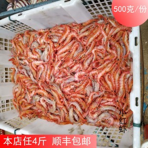 新鲜野生小红虾海鲜水产冷冻海虾500g特价