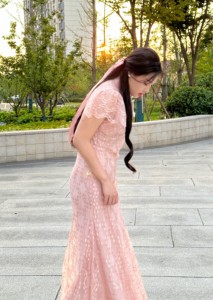 【金粉世家】夏季蕾丝鱼尾裙长款旗袍（偏大，拍下前咨询尺码）