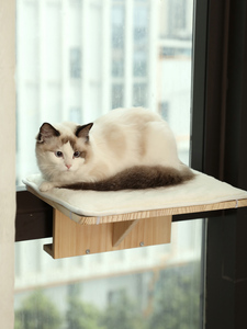 九翊窗边免打孔围栏实木吊床猫床晒太阳可拆猫用品猫跳台猫窝跳板