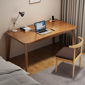 实木书桌电脑桌成人家用简易办公桌小户型卧室学生写字工作台桌子