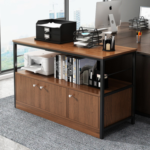 打印机置物架办公室资料整理储物柜落地多层桌边侧柜工具收纳柜子