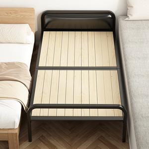 折叠床单人家用简易床成人1米2午睡床出租屋午休床双人1米5实木床