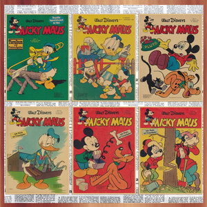 米老鼠唐老鸭复古牛皮纸海报迪士尼动画Vintage卡通装饰墙画111
