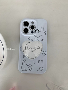 DT play 画了一只小猫 恋爱猫系女友适用于iphone13pro/14promax苹果11/12/14/15手机壳保护套