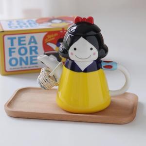 【梦田良品】日本创意立体卡通白雪公主陶瓷茶壶杯具…