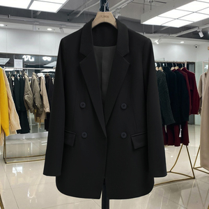 黑色西装外套女2024年秋季新款设计感百搭高级气质显瘦小个子西服