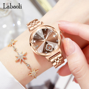 拉宝丽Labaoli高端轻奢女士腕表四叶草珠宝钻石设计夜光日历手表