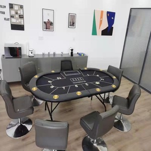 德州扑克筹码10人桌 桌面桌腿可折叠 可定制豌豆桌面布垫尺寸颜色