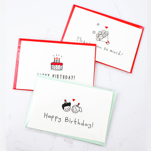 儿童节手绘生日快乐贺卡蛋糕包装盒糖果曲奇饼干礼盒配件祝福卡片