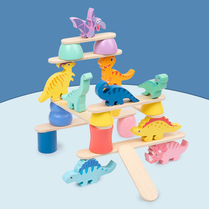 恐龙叠叠乐积木儿童动物平衡玩具桌面游戏早教益智亲子互动叠叠高