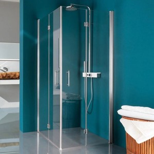 小户型两折叠浴屏淋浴房浴室隔断一字三折叠玻璃门卫生间干湿分离
