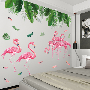 火烈鸟墙贴装饰创意个性客厅3d立体卧室房间墙面墙上贴纸自粘贴画
