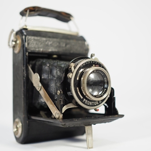 西洋古董PRONTOR皮腔折叠相机机械胶片胶卷机怀旧收藏快门工作7品