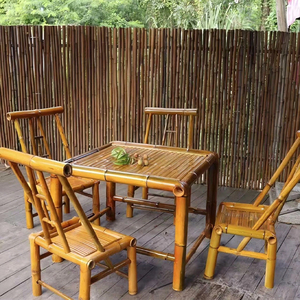 竹茶几禅意竹制品茶桌中式简约户外茶舍竹桌子桌椅组合竹制品家具