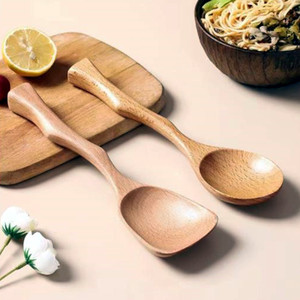 木制汤勺大号木勺子盛汤匙日式拉面勺家用木质网红长柄韩式干饭勺