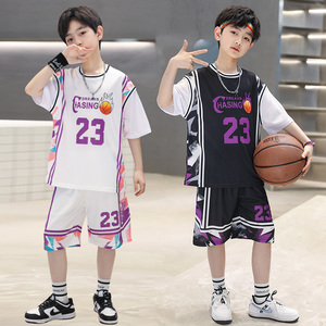 男童篮球服夏短袖两件套装7儿童速干球衣4岁小学生班服运动训练服