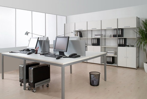 猫王风格钢木家具办公室SOHO公司多人位自由组合大办公区电脑桌