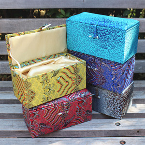 中式收藏品锦盒玉器包装盒子首饰盒工艺品盒礼品包装盒长方形锦盒
