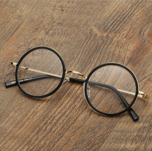 新款复古平光镜女潮韩式学生配近视眼镜框圆框金属眼镜架圆形框