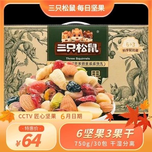 三只松鼠每日坚果750g/30包孕妇儿童健康混合坚果企业团购超低价