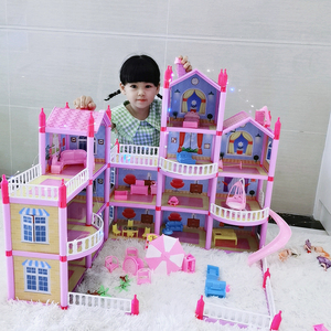 儿童芭比娃娃别墅套装玩具女孩梦想豪宅过家家城堡公主屋场景玩具