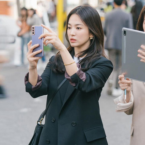 Rouje现在正在分手中河恩英宋慧乔同款黑色西装外套韩版西服女