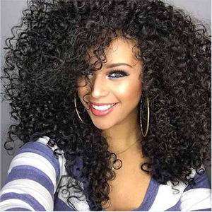 kinky curly synthetic hair wigs for black women外贸假发套