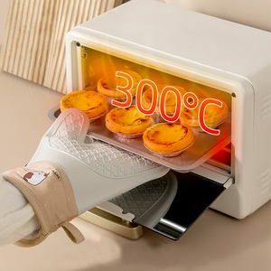 日本硅胶家用防烫烤箱隔热手套厨房加厚微波炉专用防滑耐高温烘焙