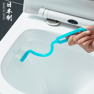日本进口卫生间马桶刷去死角清洁刷V型塑料厕所马桶内侧弯曲刷子