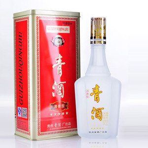 贵州特产 酒 青溪牌 贵州青酒 清香型磨砂瓶 500mlx6瓶52度包邮