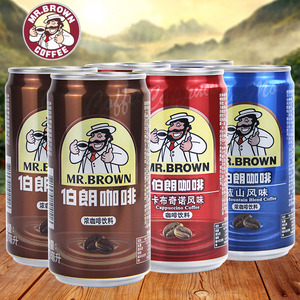 伯朗咖啡蓝山风味/原味/卡布其诺6瓶越南产听装即饮咖啡饮料家用