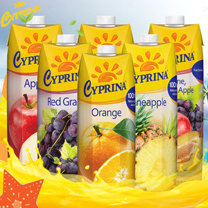 塞浦丽娜橙汁葡萄汁苹果汁芒果汁菠萝热带果汁婚庆1L塞浦路斯进口