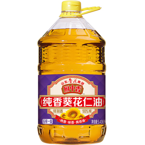 山东鲁花集团厨中香纯香压榨一级葵花仁油5.436L 食用油葵花籽油