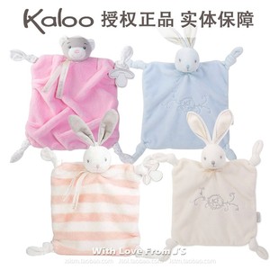 法国新生儿亲肤安抚巾 Kaloo婴儿哄睡方巾兔兔小熊柔软口水巾礼物