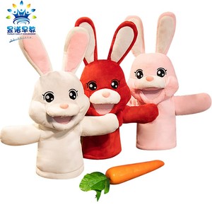 兔妈妈和小兔子手偶玩具毛绒动物宝宝安抚玩偶早教亲子讲故事道具