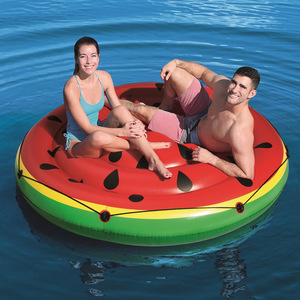 Bestway大西瓜浮岛水上充气游泳漂双人浮排沙发床加厚漂浮垫玩具