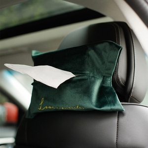 汽车纸巾袋挂式网红简约车载抽纸盒车上卫生纸巾套车内用品餐巾袋