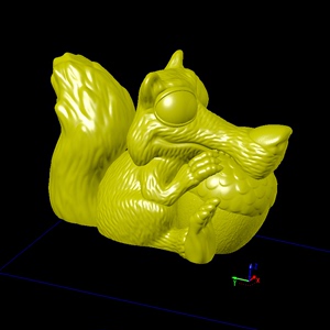 松鼠松子动物三维立体图圆雕图纸stl文件雕刻机3D打印模型素材