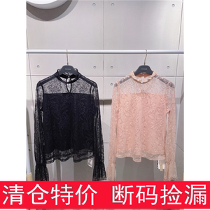 CCDD专柜正品2020女装新款秋装长袖蕾丝衬衫C183RR234上衣 原249