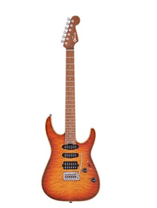 原装Charvel USA Select DK24 HSS 2PT CM QM电吉他Autumn Glow