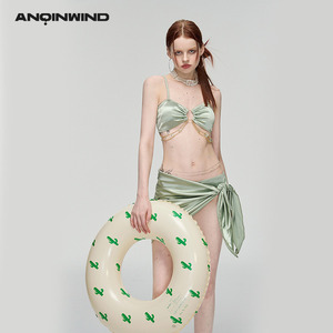 anqinwind泳衣女夏三件套性感2024新款聚拢显瘦度假高级感比基尼