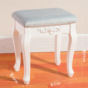 欧式凳子仿实木化妆凳美式梳妆凳梳妆台椅子白色卧室现代简约家用