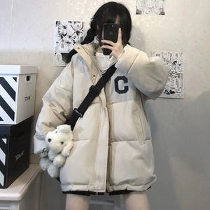 日系棉服少女冬装2023新款韩版初中高中学生棉袄加厚保暖棉衣外套