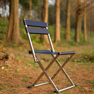 橦树桥靠背折叠椅便携凳折凳马扎椅子结实凳子不锈钢钓鱼椅小板凳