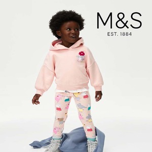 英国马莎M&S代购女童卡通小猪佩奇纯棉打底裤