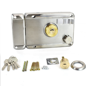 外装门锁老式防盗锁不锈钢专用 自动锁通用型 铁门拉手锁大门室内