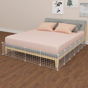 床缝铁网挡板沙发底防猫狗宠物钻可伸缩堵床底封边围栏U型封闭式