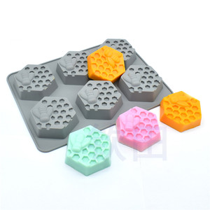 钦田 六边形方形蜂巢模 六连蜜蜂蜂窝手工皂硅胶模 DIY矽胶皂模