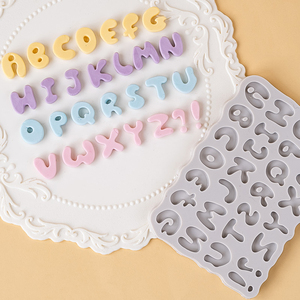 英文字母硅胶模巧克力翻糖diy烘焙模具蛋糕装饰卡通生日快乐摆件